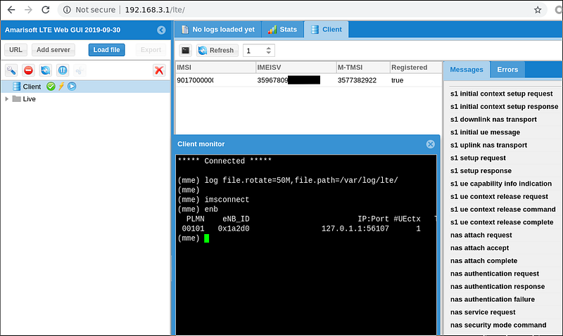 Amarisoft LTE manager